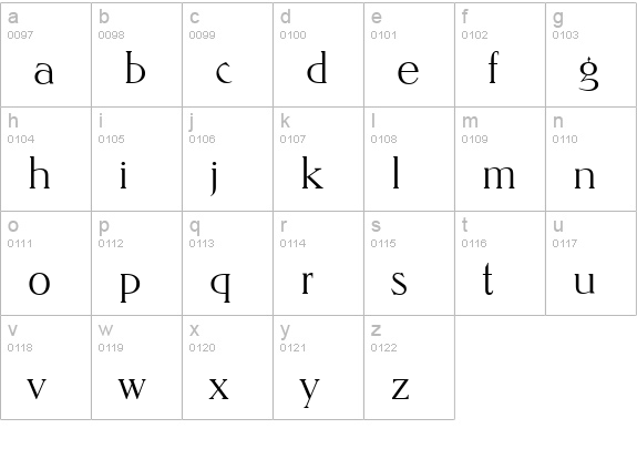 NevadaSerial-Xlight-Regular lowercase a-z preview