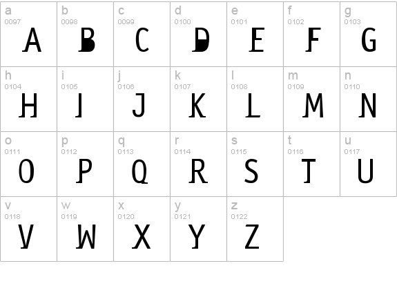 New lowercase a-z preview