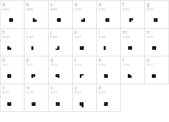 New Blockster  lowercase a-z preview