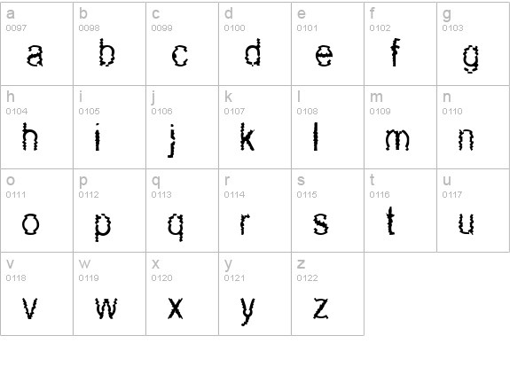New Mozak lowercase a-z preview