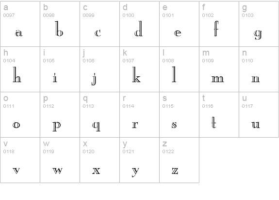 New Yorker Engraved lowercase a-z preview