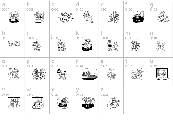 NewAliens lowercase a-z preview