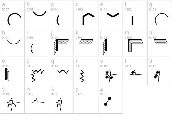 Newclips lowercase a-z preview