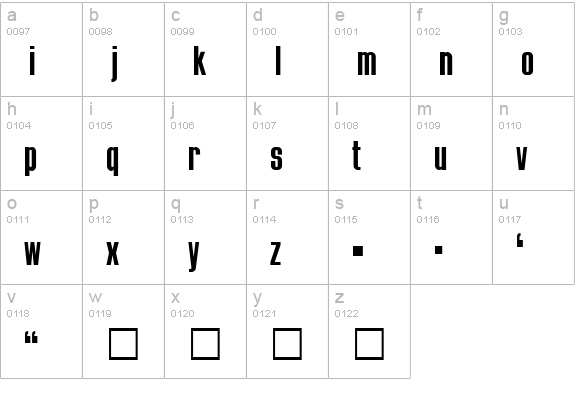 NewCompact lowercase a-z preview