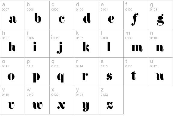 NewDawne-Normal lowercase a-z preview