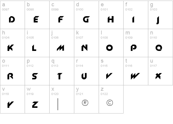 NewGarrett lowercase a-z preview