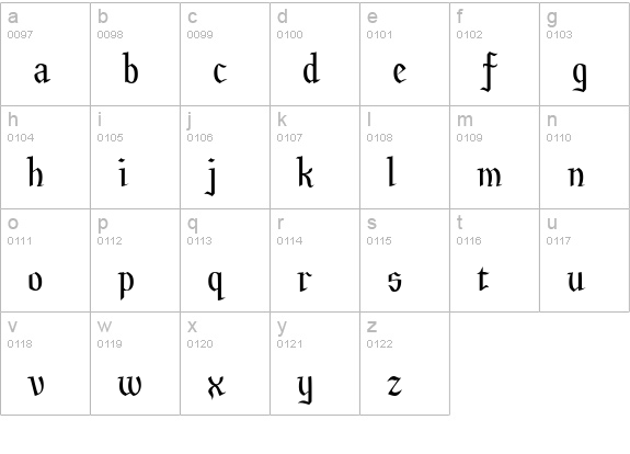 NewLaudens lowercase a-z preview