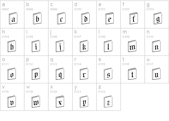 NewLibrary lowercase a-z preview