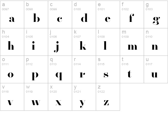 NewParis KingSize Bold lowercase a-z preview