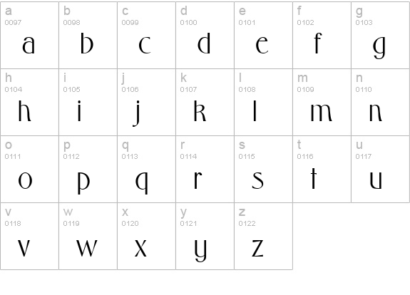 NewRix Fancy lowercase a-z preview