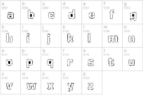 newstile lowercase a-z preview
