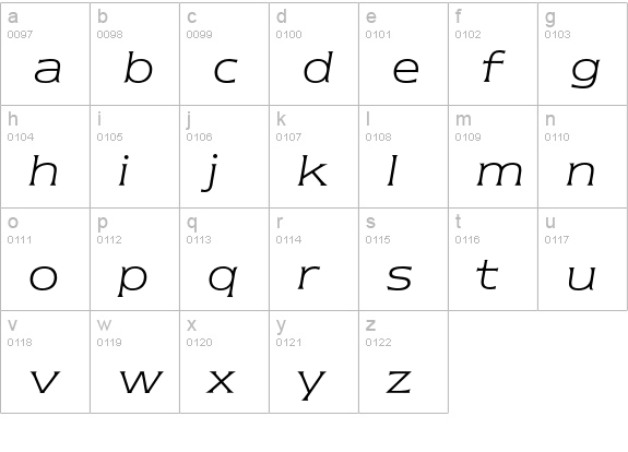 Newtext Light Italic lowercase a-z preview