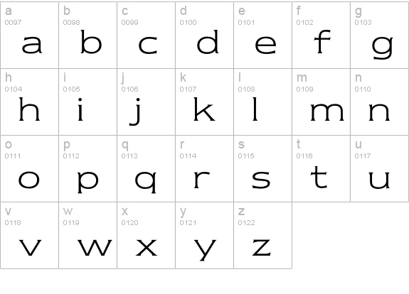 NewtextLight lowercase a-z preview