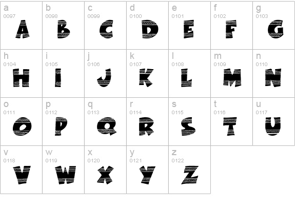 NewWGL4Font lowercase a-z preview