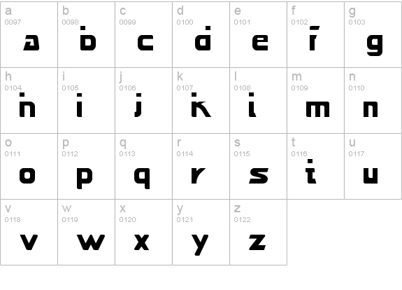 Next Star lowercase a-z preview