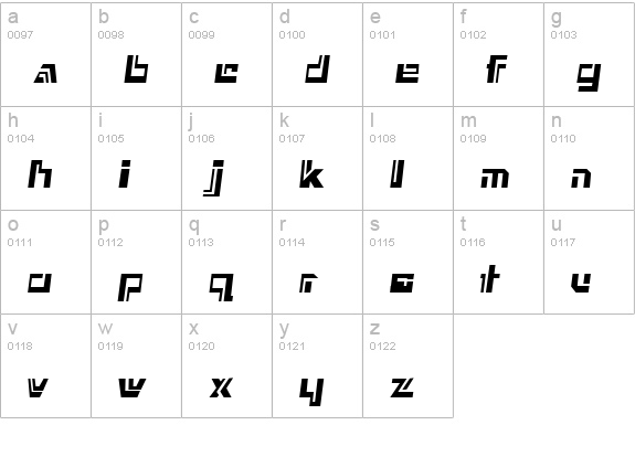 Nexxus Regular lowercase a-z preview