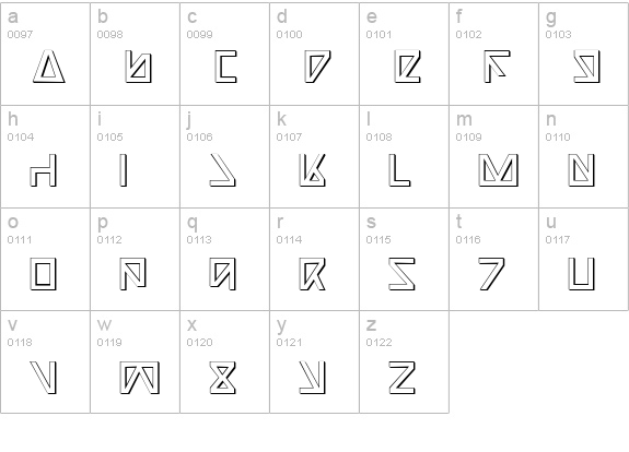 Nick Turbo 3D lowercase a-z preview