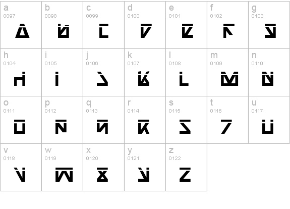 Nick Turbo Bold Laser lowercase a-z preview