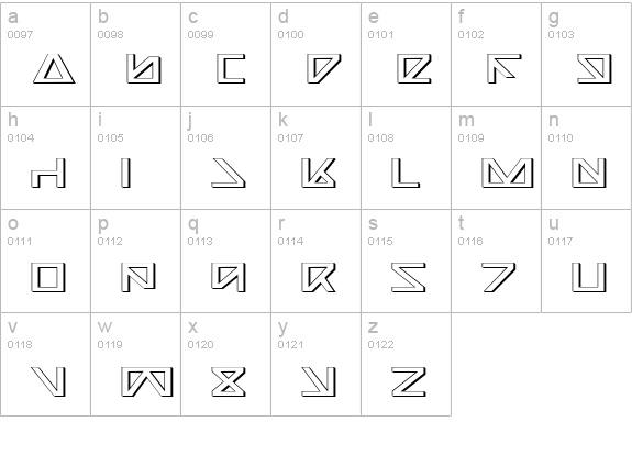 Nick Turbo Expanded 3D lowercase a-z preview