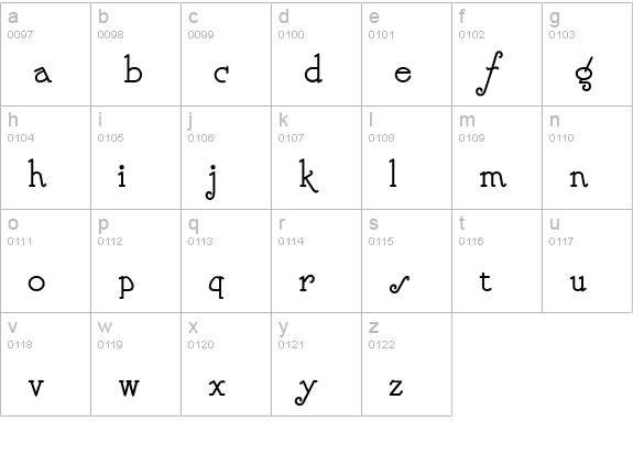 Nickelodeon lowercase a-z preview