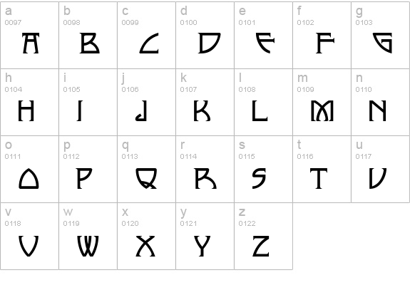 Nickley-NormalA lowercase a-z preview