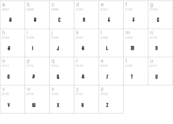 Nickodemus-Extremus lowercase a-z preview