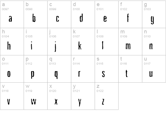 Nicotine Stains lowercase a-z preview
