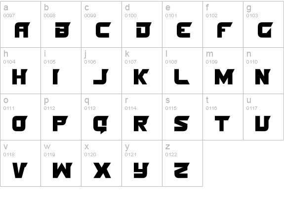 Nife Fite lowercase a-z preview