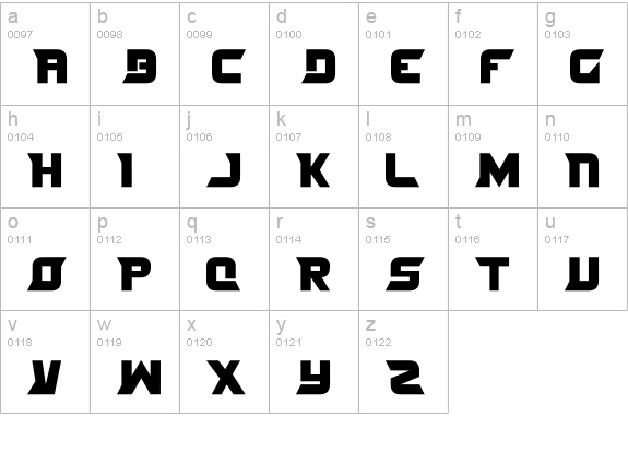 Nife Fites lowercase a-z preview