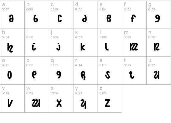 Night Court lowercase a-z preview