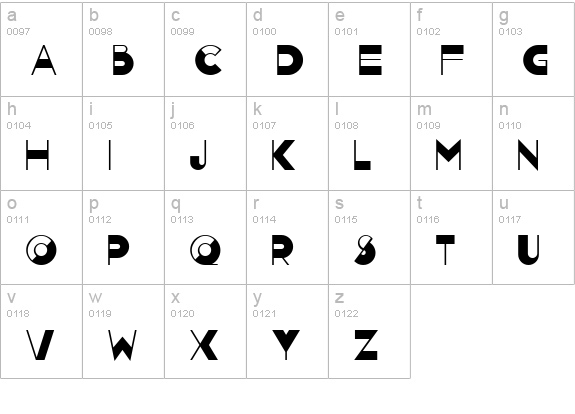 Nightcap NF lowercase a-z preview