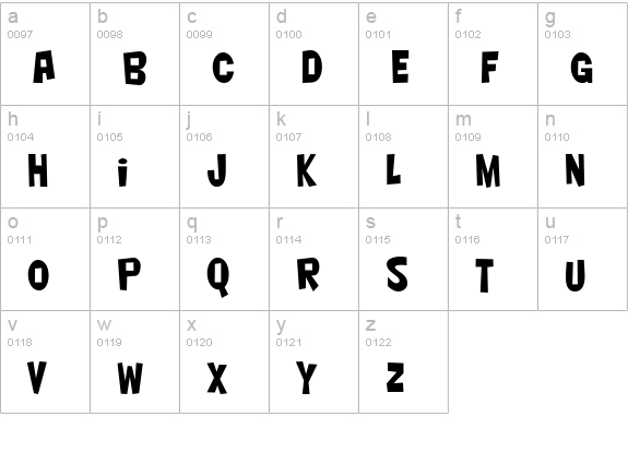 Nightclub BTN Cn lowercase a-z preview