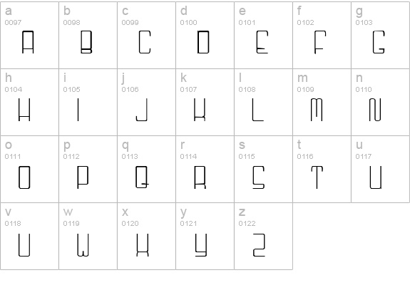 Niner lowercase a-z preview