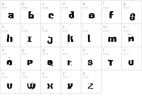 NineSixNilNil lowercase a-z preview