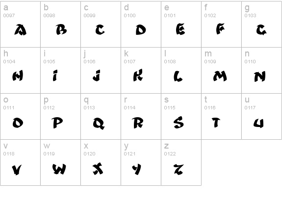 Ninja Strike lowercase a-z preview