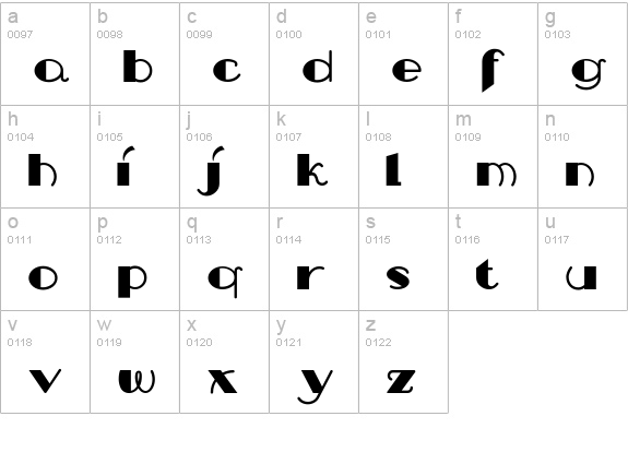 NipAndTuck lowercase a-z preview