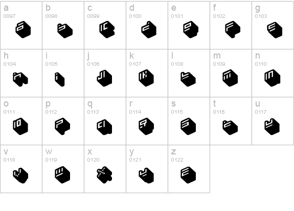nippon blocks lowercase a-z preview
