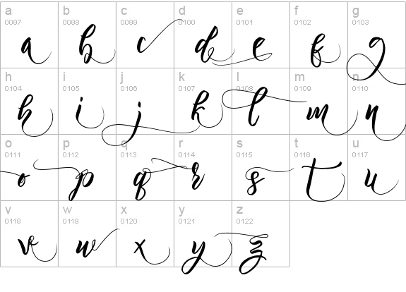 Nirmana SS4 Regular lowercase a-z preview
