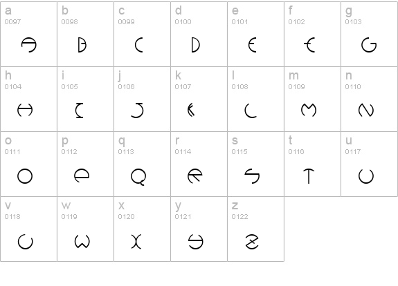 Nirwana lowercase a-z preview
