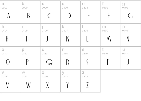 Nite Regular lowercase a-z preview