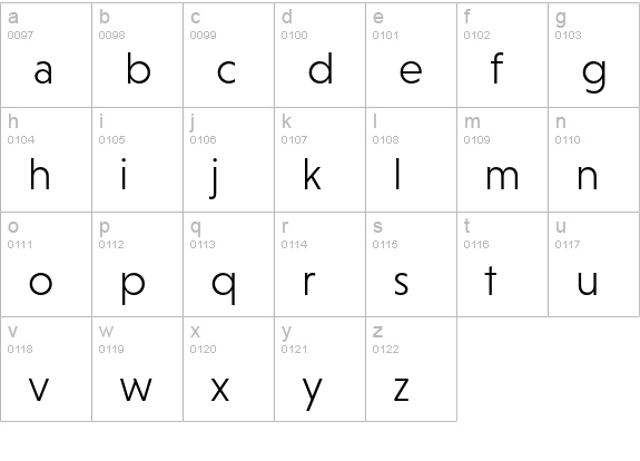 Niveau Grotesk Light lowercase a-z preview