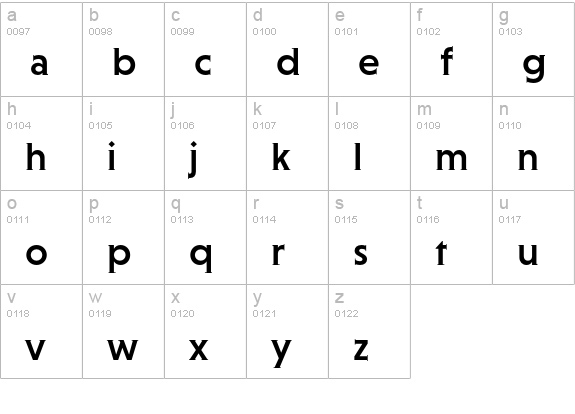 Niveau Serif Medium lowercase a-z preview