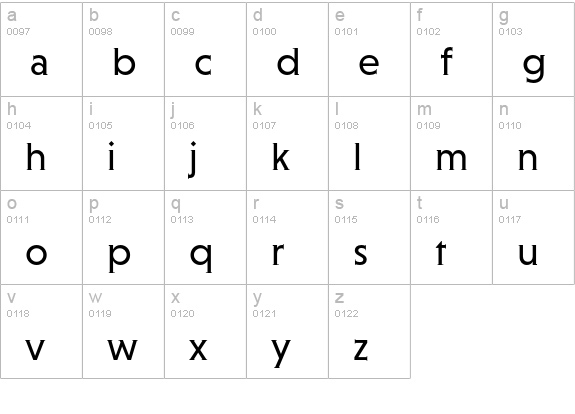 Niveau Serif Regular lowercase a-z preview