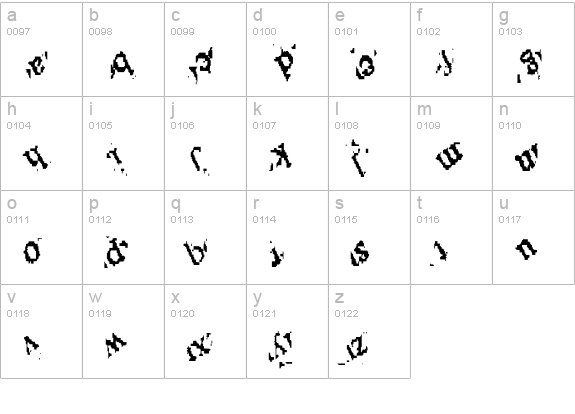 Niwida lowercase a-z preview