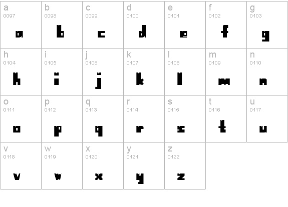 No Harmony Left Side Cut lowercase a-z preview