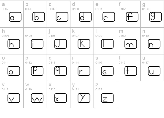 Noir lowercase a-z preview