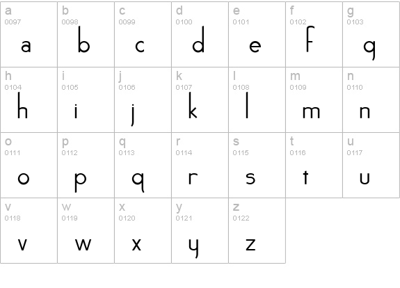 Noir-et-Blanc lowercase a-z preview