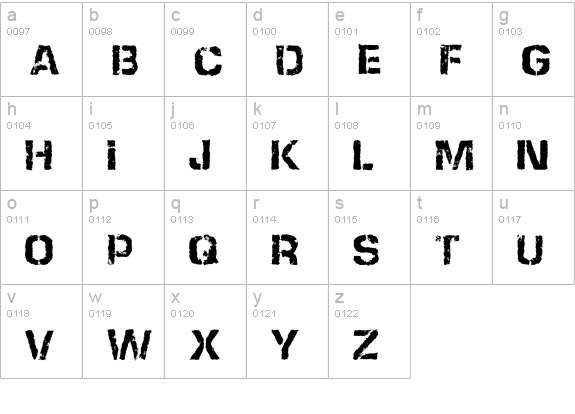 None Shall Pass lowercase a-z preview