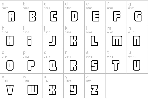 Nonstop lowercase a-z preview