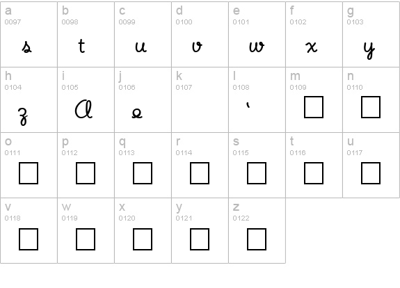 NoodleScript lowercase a-z preview
